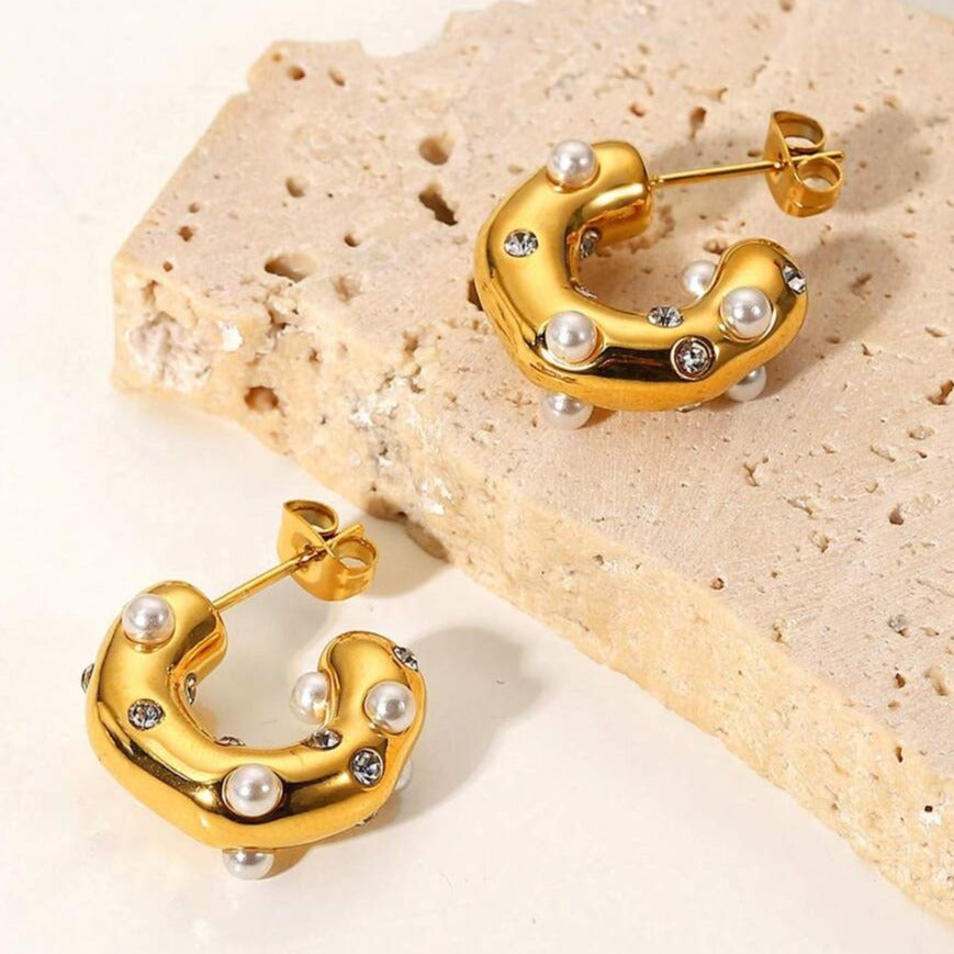 Studded Pearl Earrings