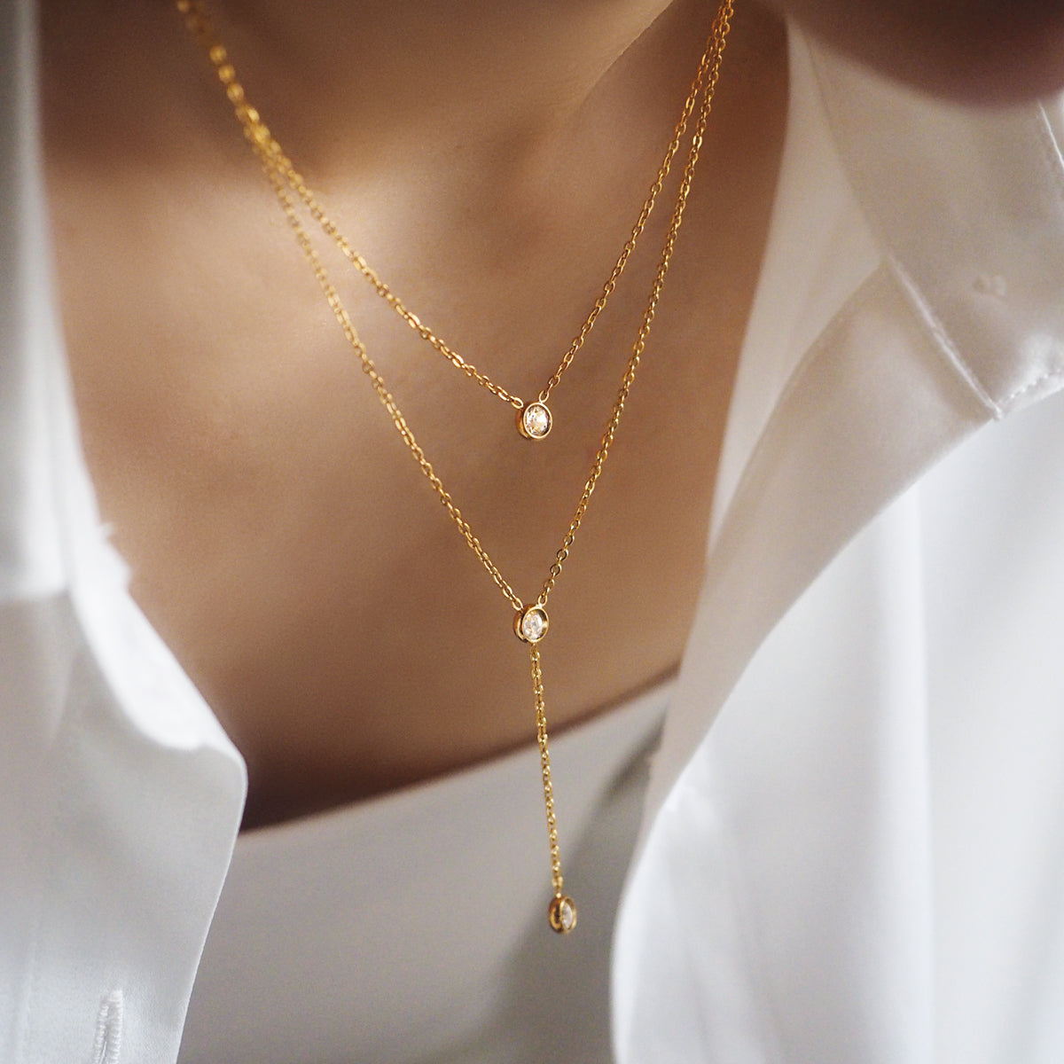 Luxe Lariat Diamond Necklace