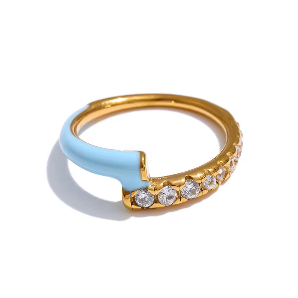 Bluebell Enamel Ring
