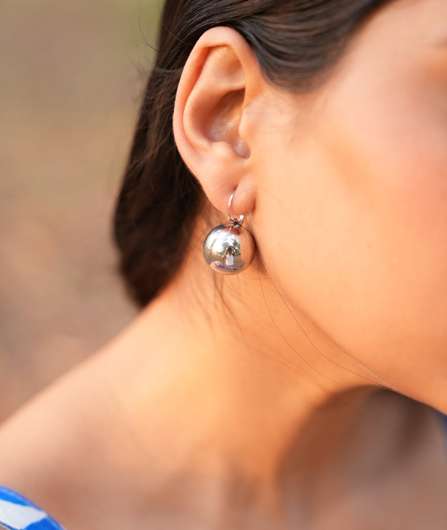 Silver Ball earrings