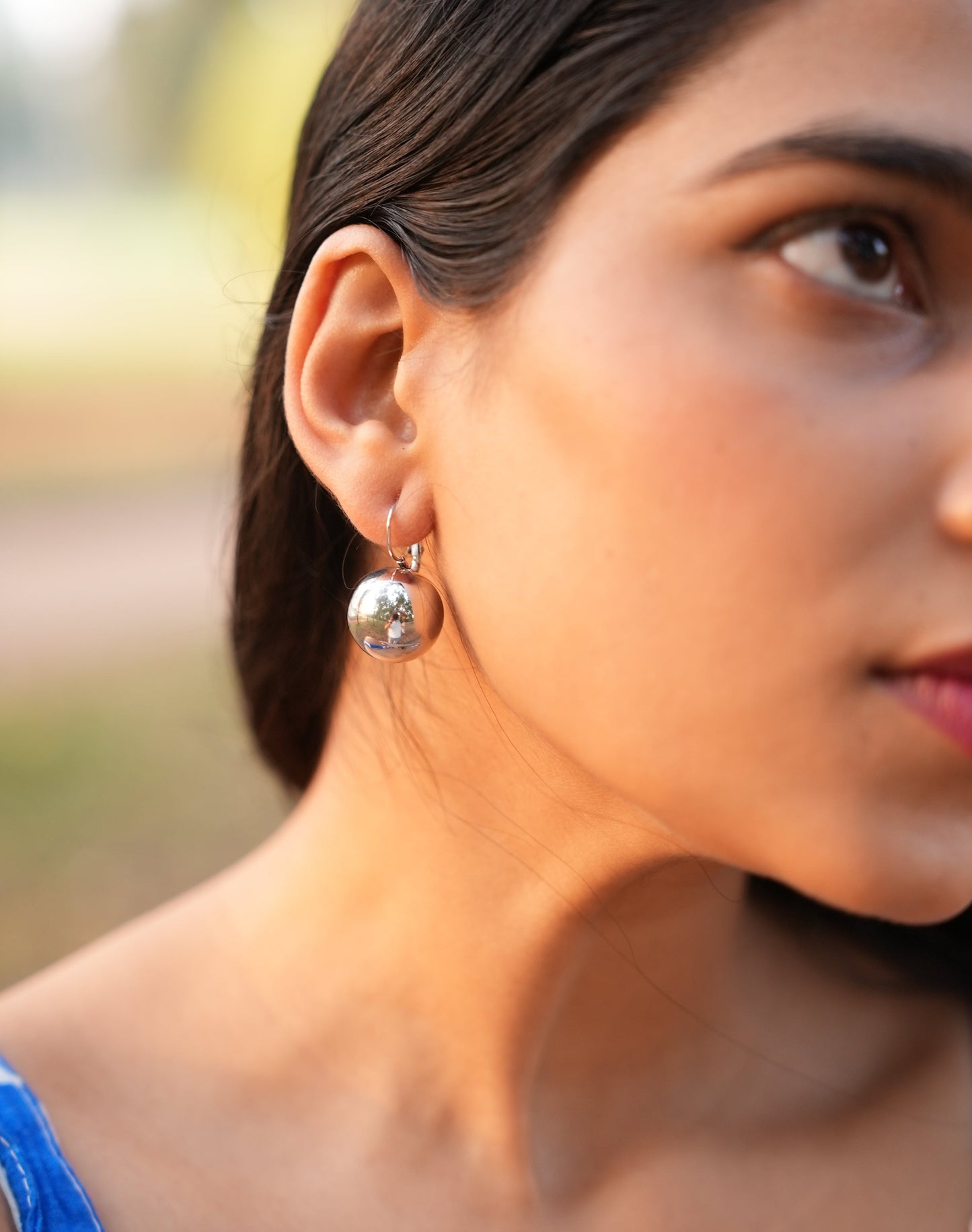 Silver Ball earrings