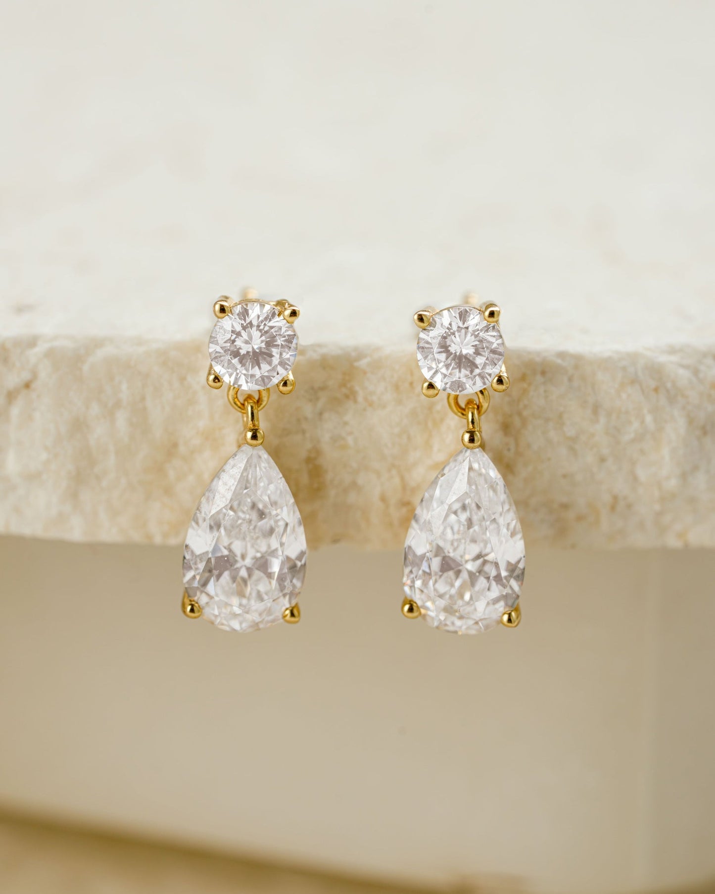 Pear Drop Earrings - 18K Gold Plated - Xiara