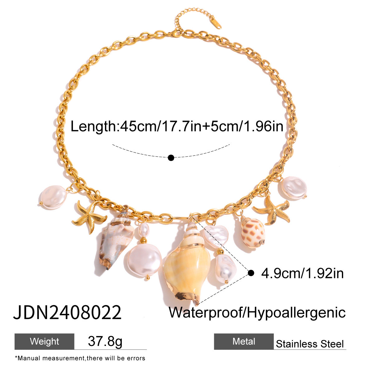 Marina Shell Pearl Necklace