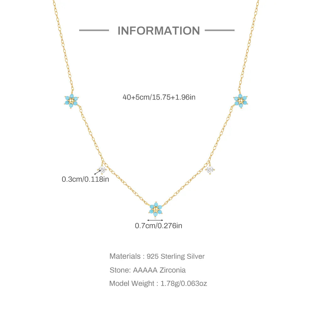 Turquoise Bliss Necklace - 925 Sterling Silver