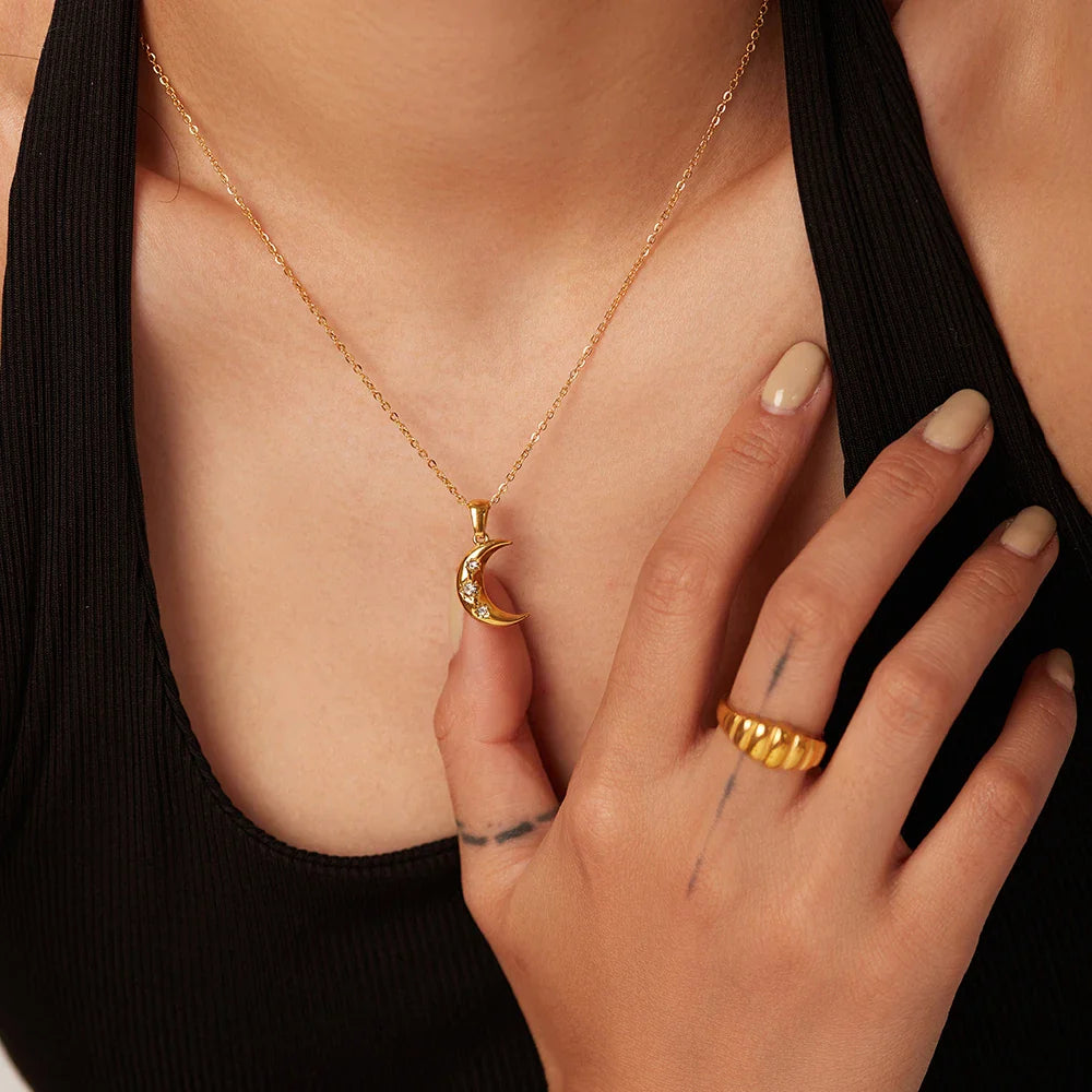 Moon Star Necklace