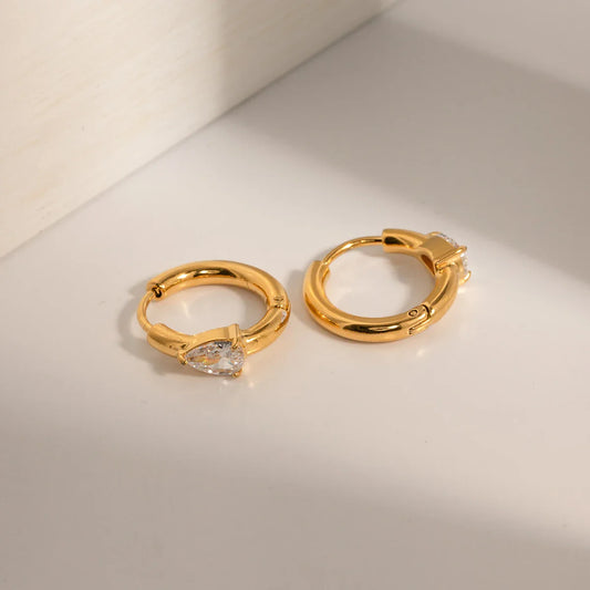 Diamond Cuddle Huggies Earrings