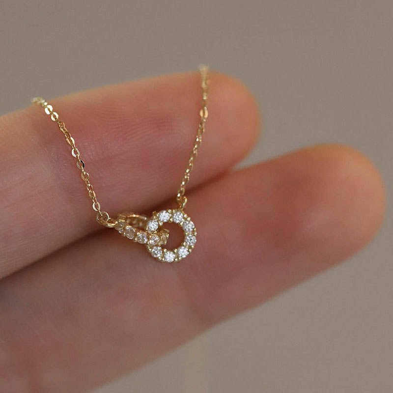 Infinity Diamond Necklace - 925 Sterling Silver