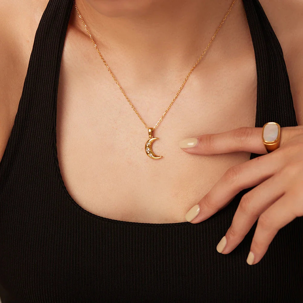 Moon Star Necklace