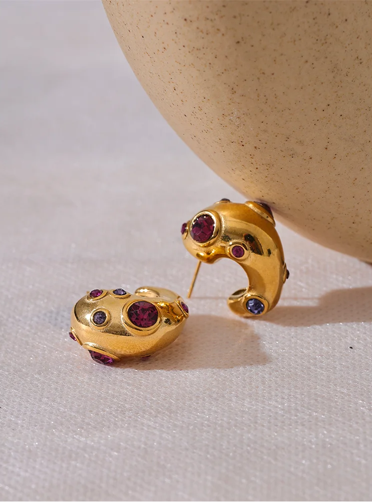 Veloura Colorful Crystal Earrings