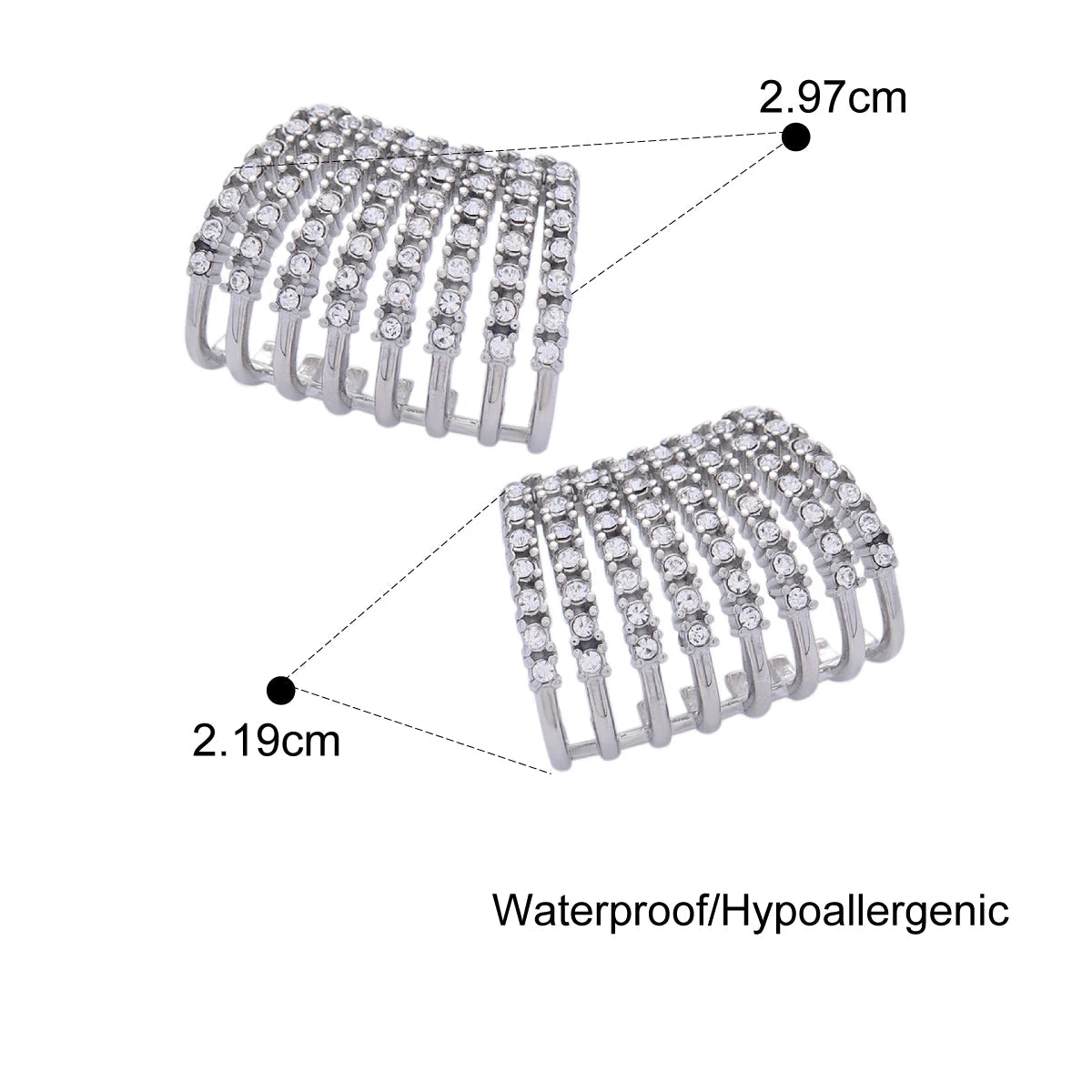 Ava Silver Glow Earrings