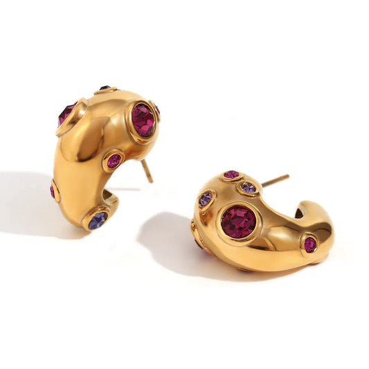 Veloura Colorful Crystal Earrings