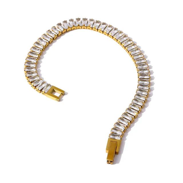 Crystal Cascade Tennis Bracelet