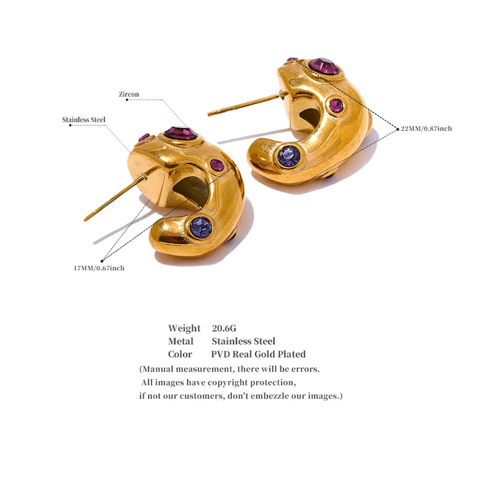 Veloura Colorful Crystal Earrings