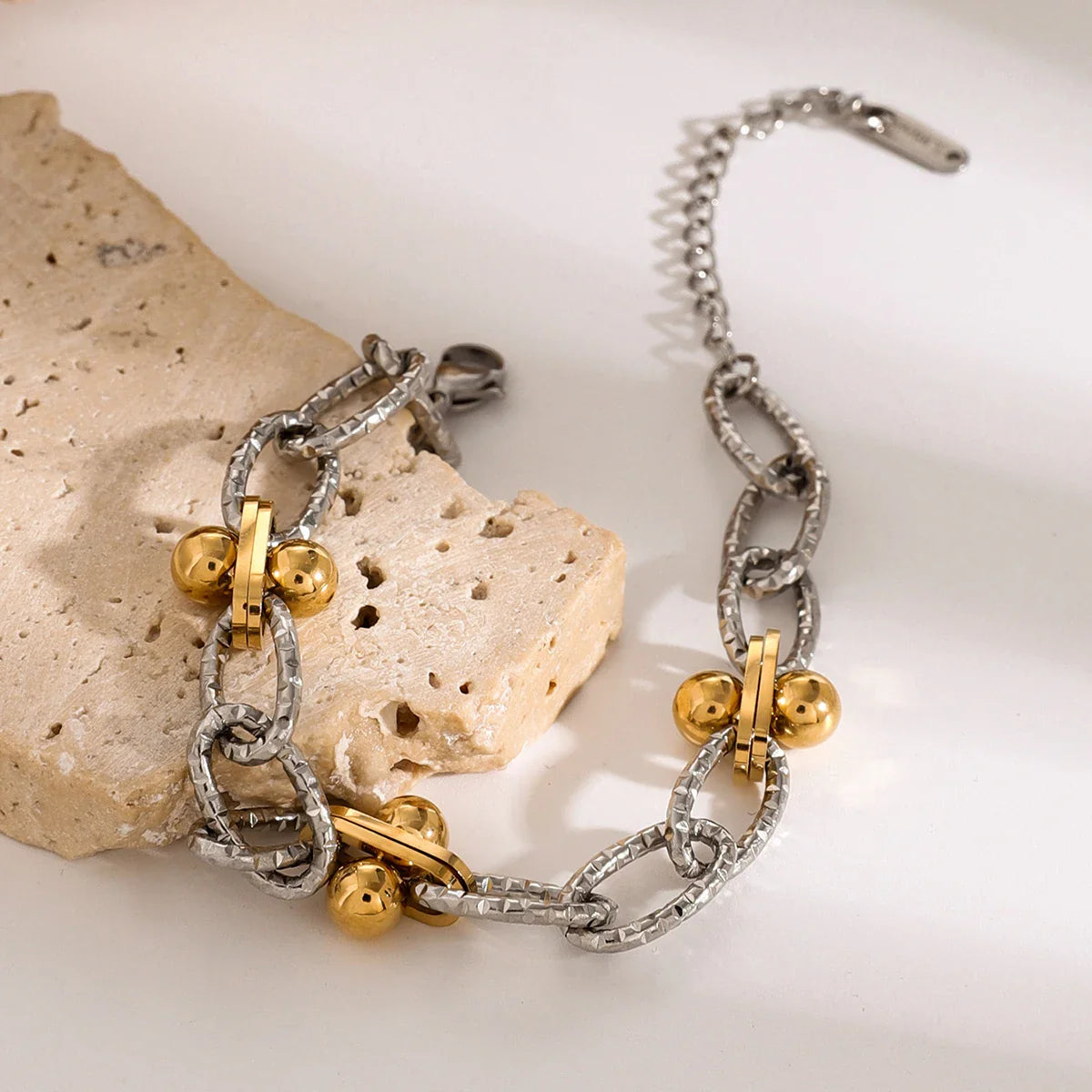 Chain Link Bi-Metal Bracelet