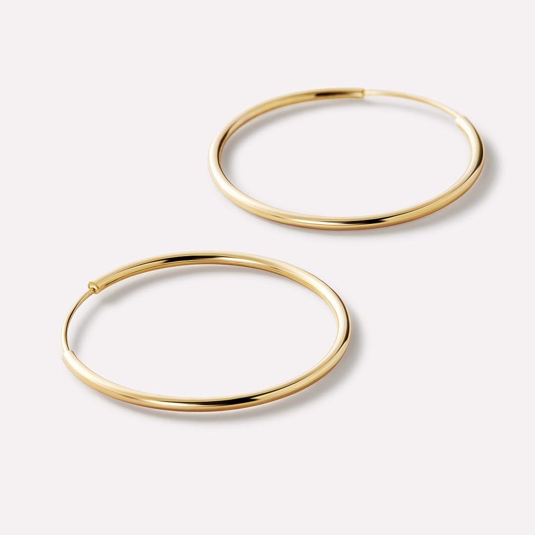 Classic Round Gold Earrings