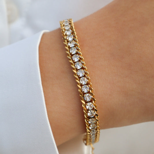 Crystal Link Tennis Bracelet
