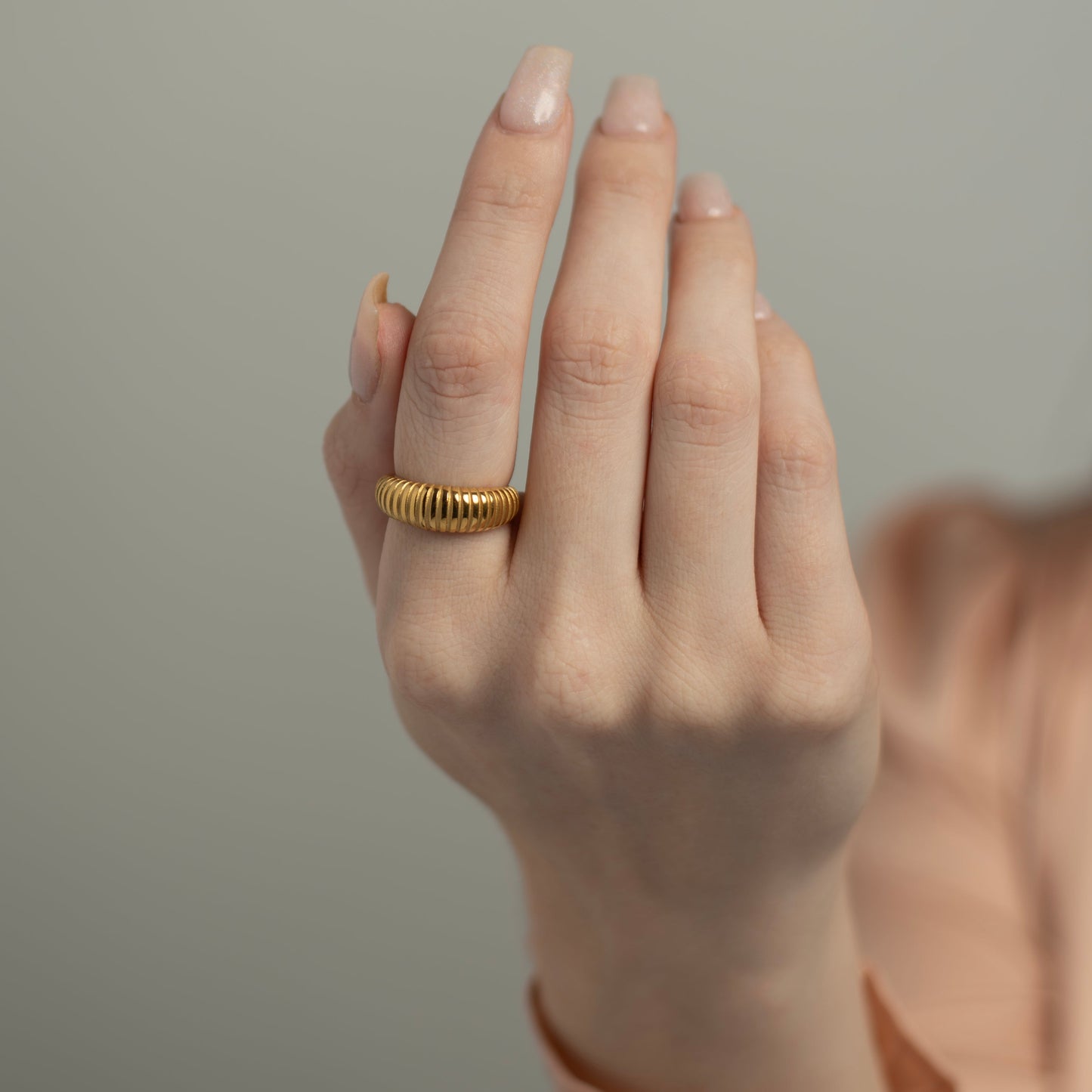 Textured Tides Ring