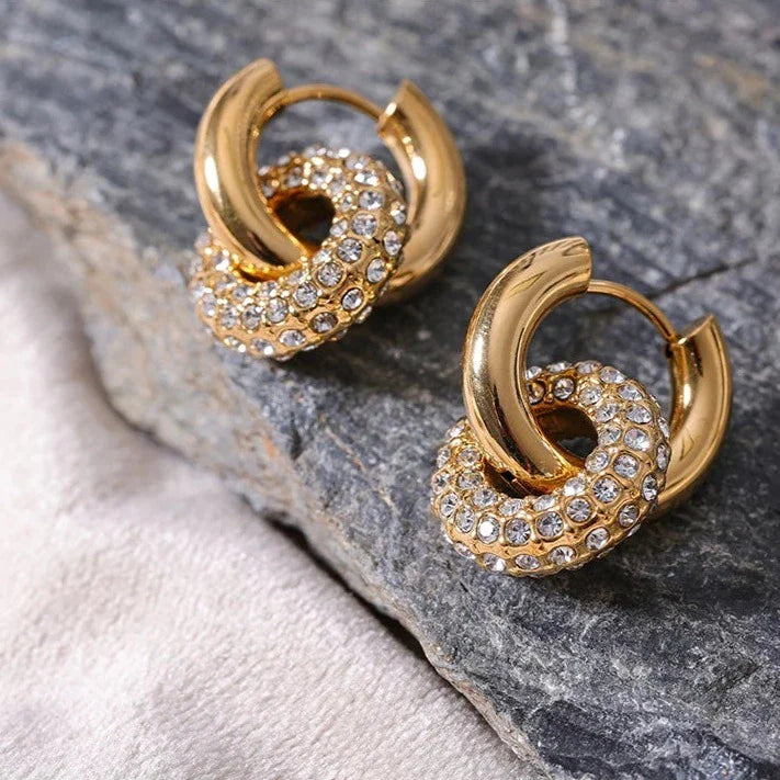 Knots Of Affection Gold Earrings