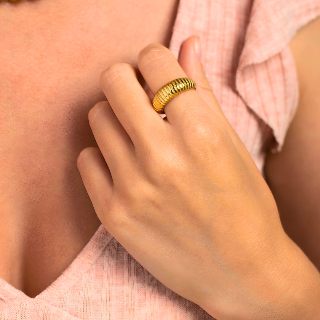 Textured Tides Ring