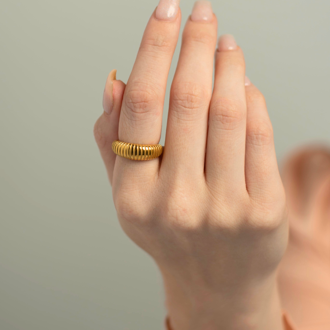 Textured Tides Ring