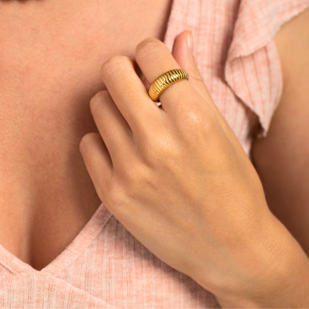 Textured Tides Ring