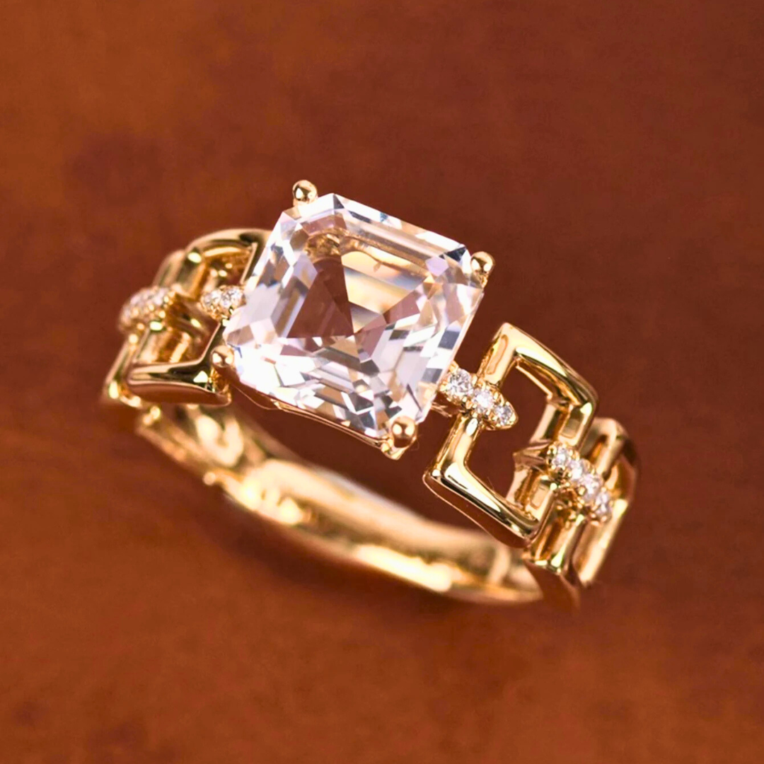The Cubic Solitaire Ring - 925 Sterling Silver