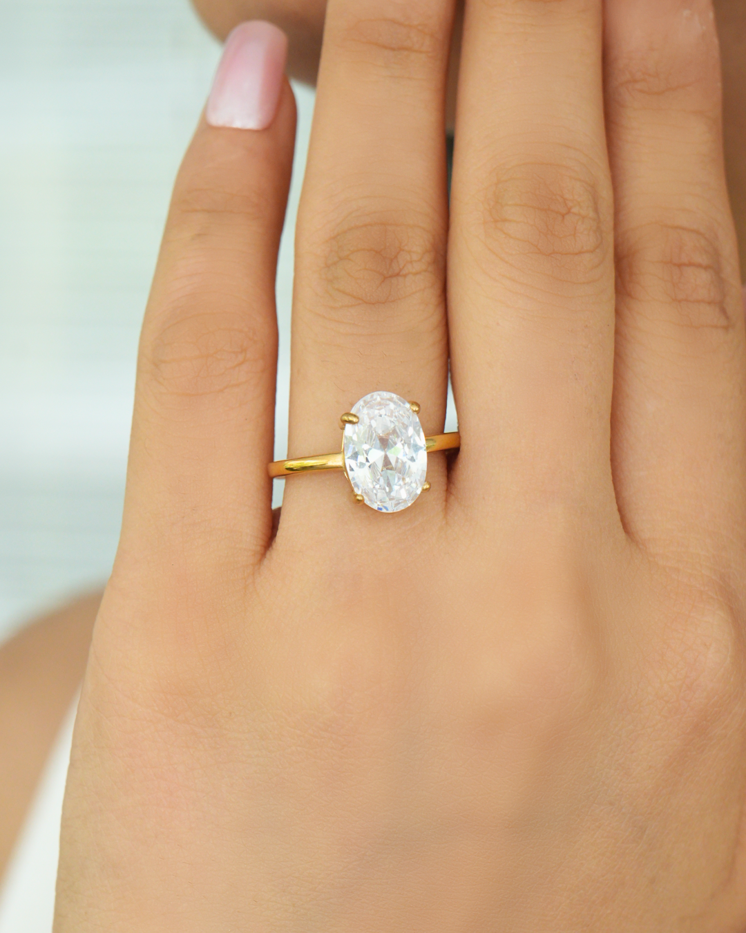 Oval Allure Solitaire Ring
