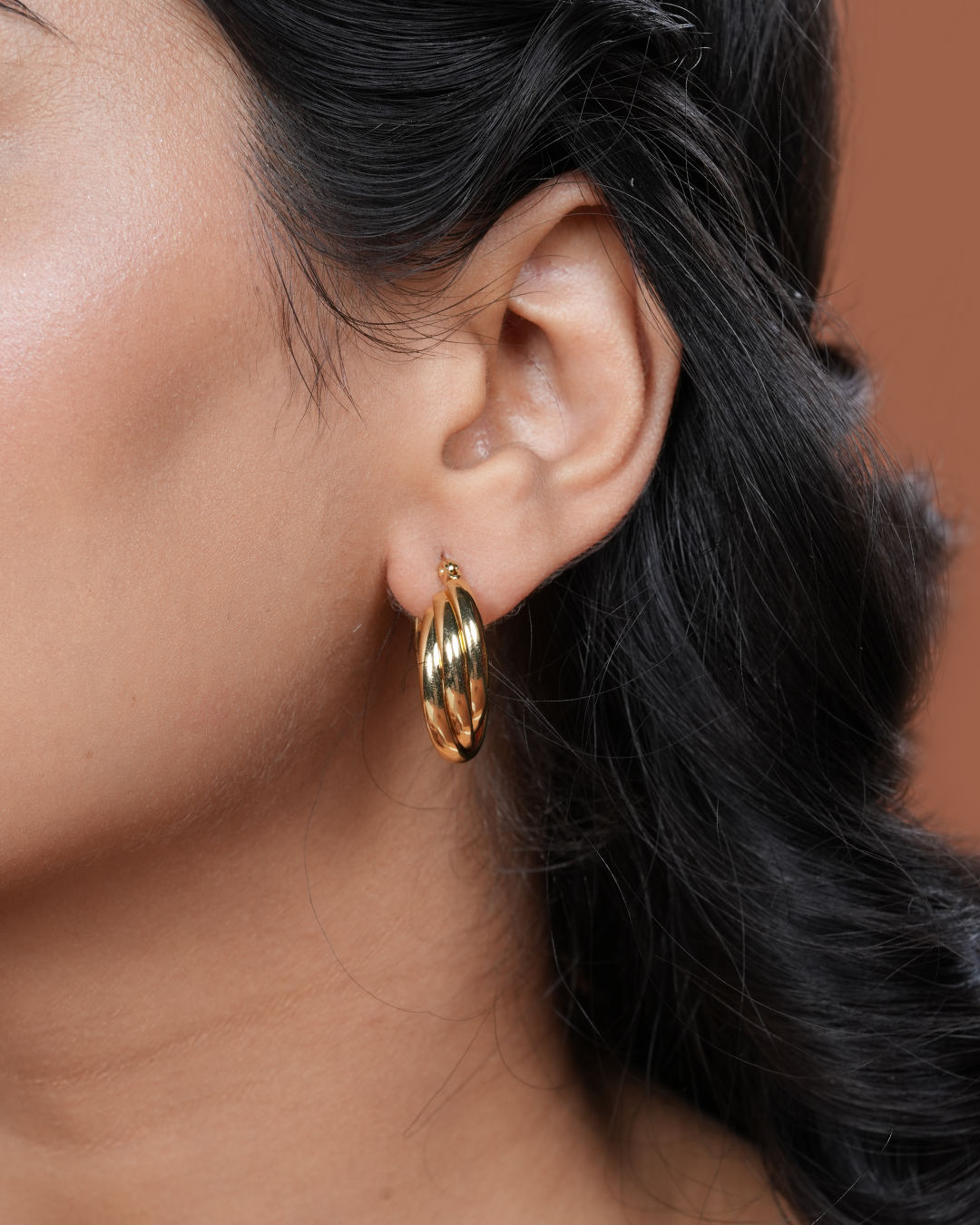 Textured Twisted Hoops