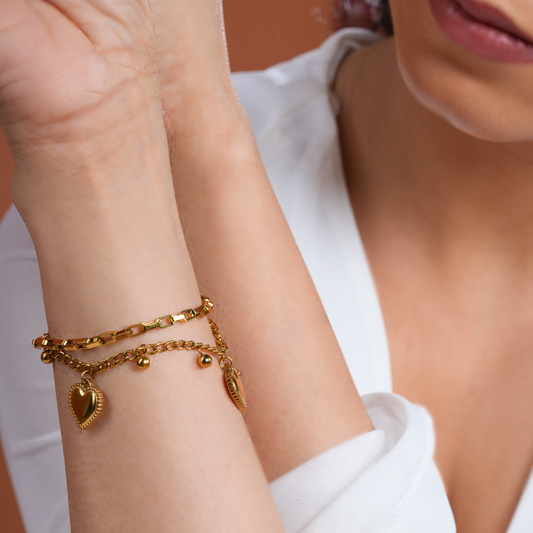 HeartLink Charm Bracelet