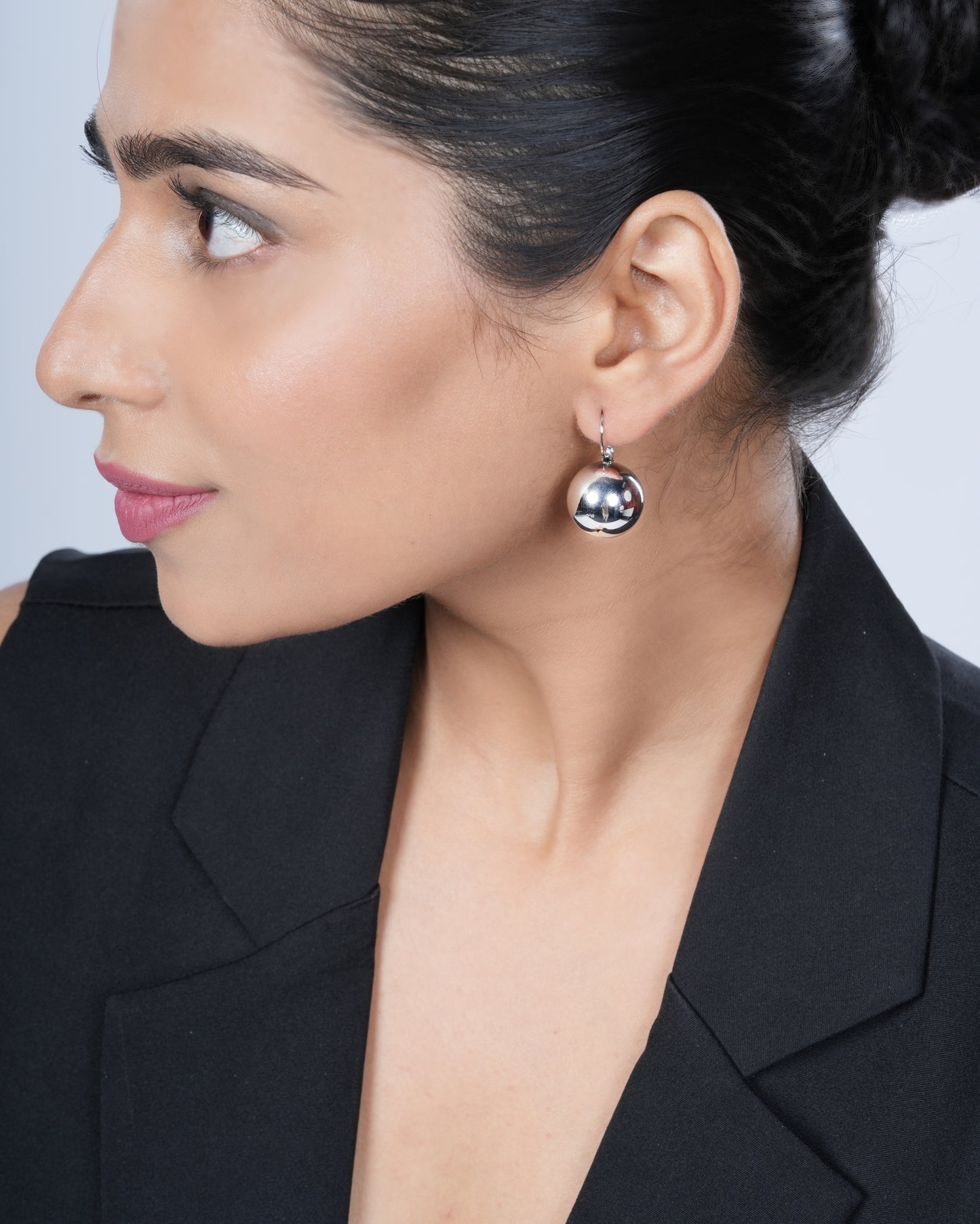 Silver Ball earrings