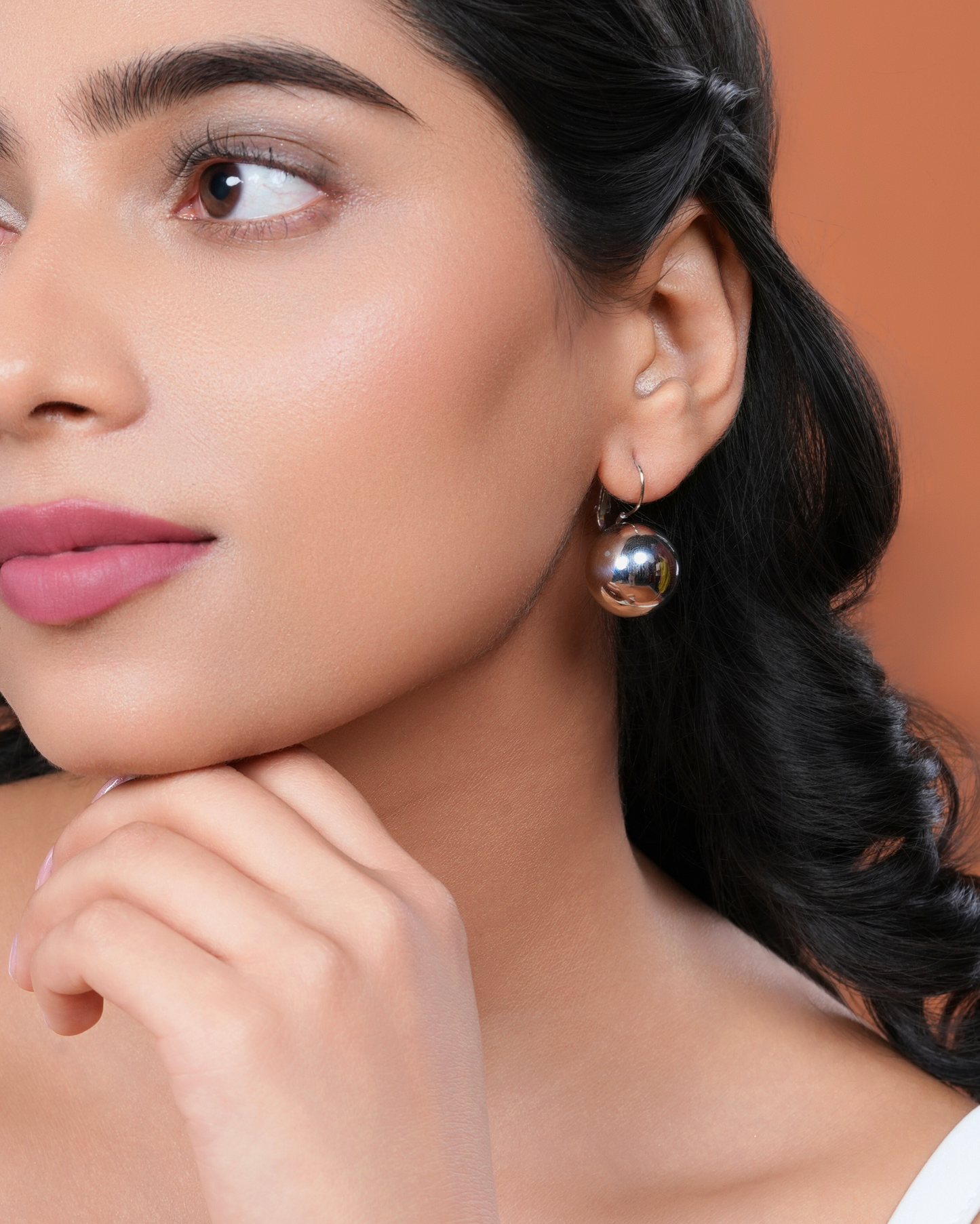 Silver Ball earrings