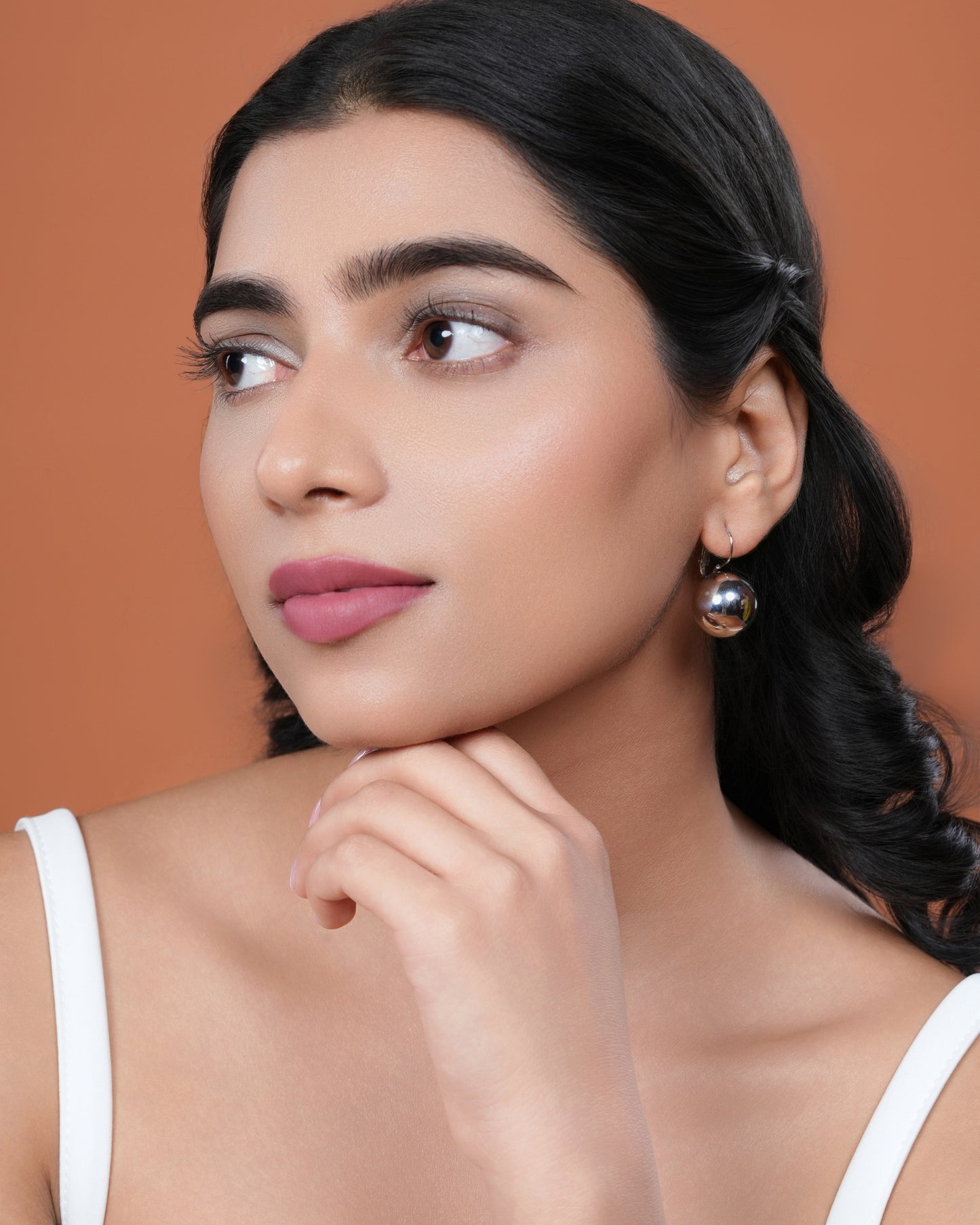 Silver Ball earrings