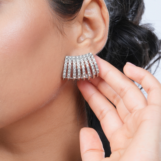 Ava Silver Glow Earrings