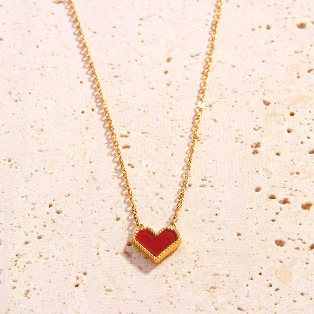 Love Heart Enamel Necklace