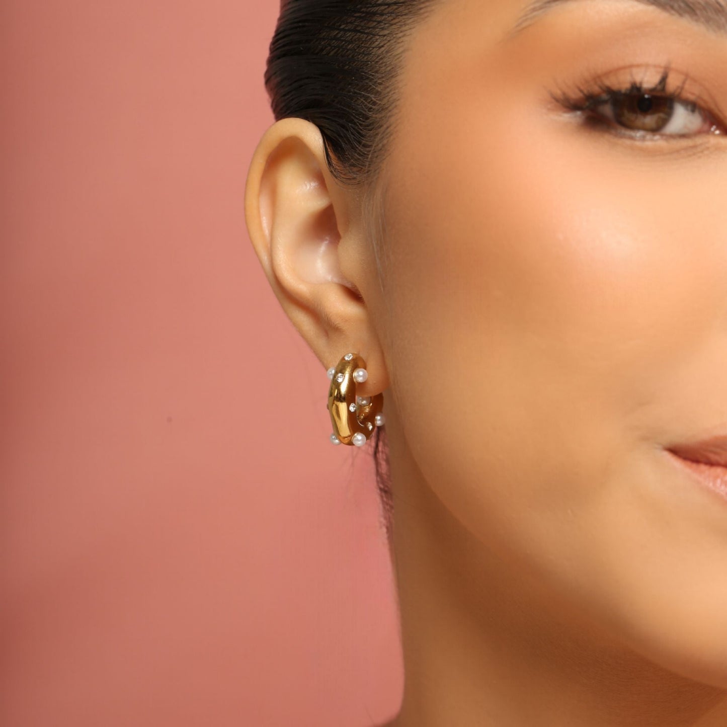 Studded Pearl Earrings