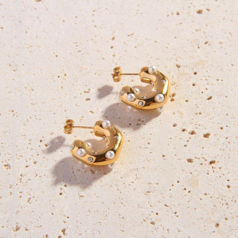 Studded Pearl Earrings