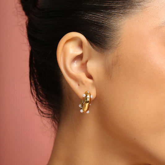 Studded Pearl Earrings