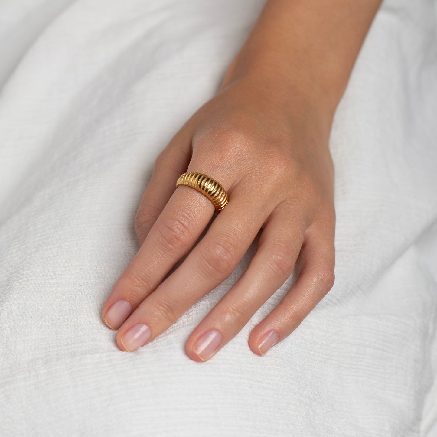 Textured Tides Ring