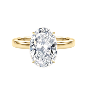 The Oval Solitaire Ring - 3.5 Carat - 92.5 Silver