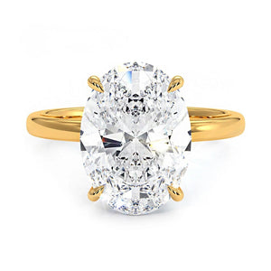 The Oval Solitaire Ring - 5 Carat