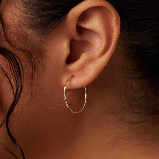 Classic Round Gold Earrings