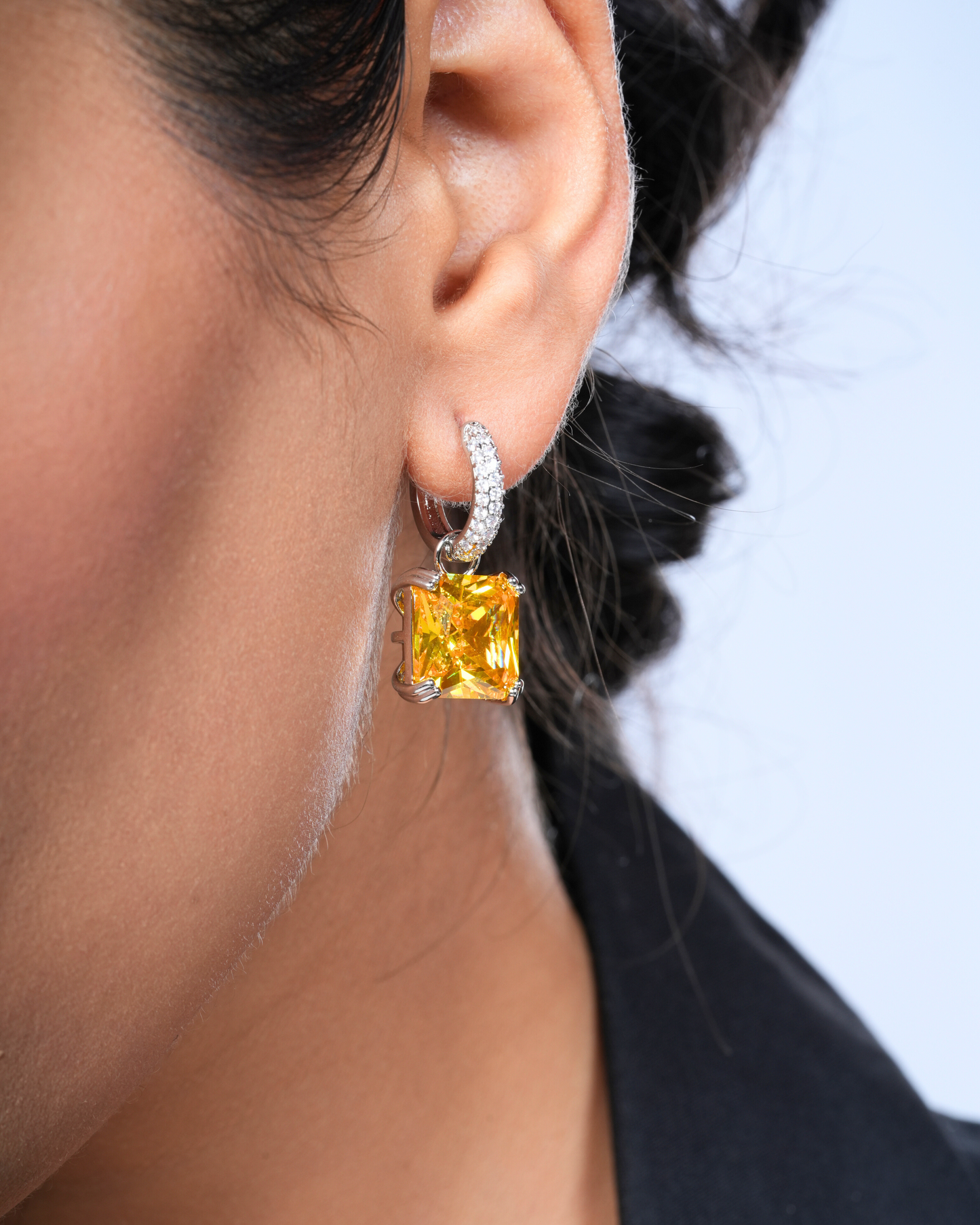 Clara Golden Flame Hoops