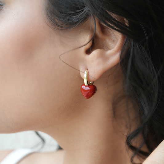 Red Heart Earrings