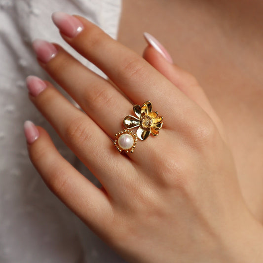 Pearl Flower Ring