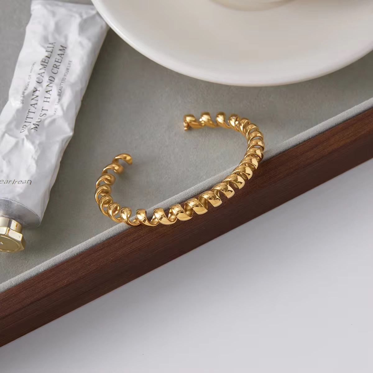 Spiral Curve Cuff Bracelet