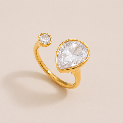 Pear Gold Ring
