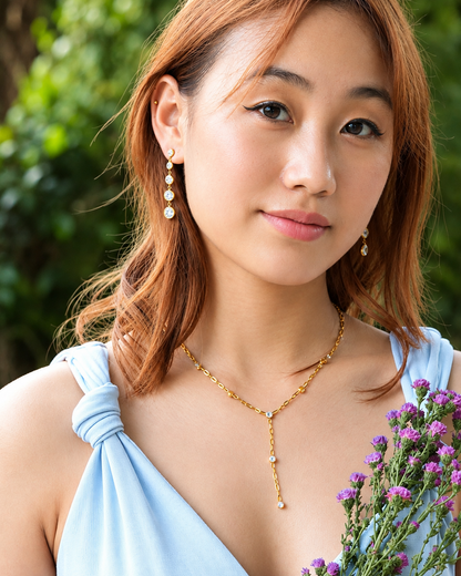 Cascading Drop Earrings - 18K Gold Plated - Xiara