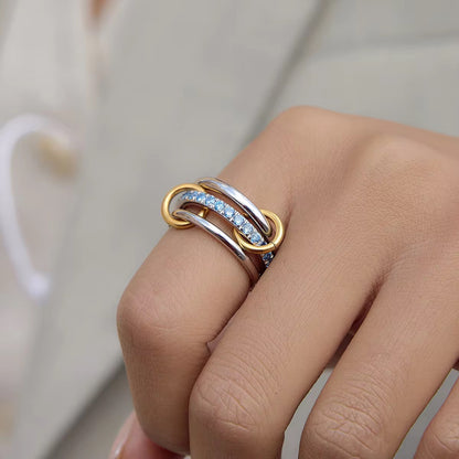 Aqua Spinel Ring