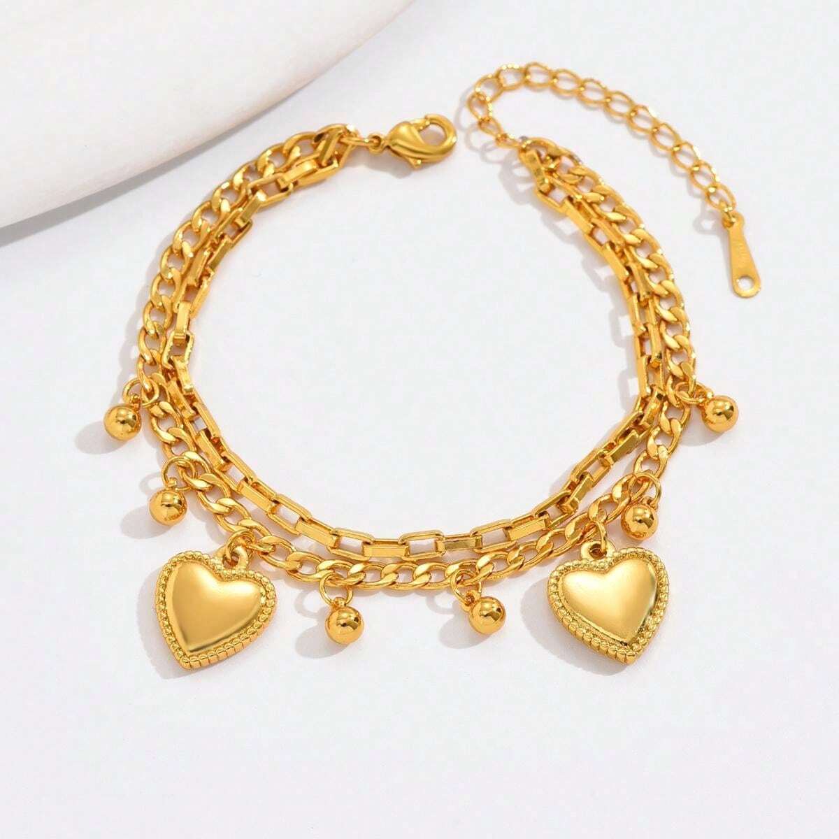 HeartLink Charm Bracelet