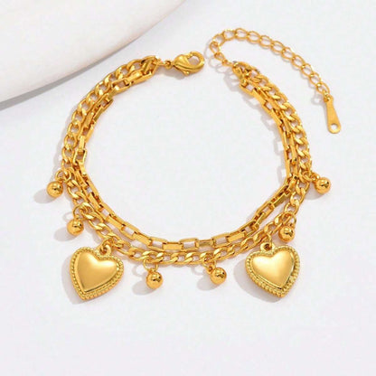 HeartLink Charm Bracelet